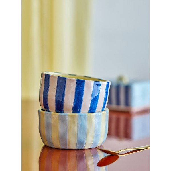 Žlté/modré keramické misky v súprave 4 ks 300 ml Phoenix – Bloomingville-image-1