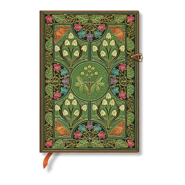Linkovaný zápisník s tvrdou väzbou Paperblanks Poetry in Bloom, 13 x 18 cm