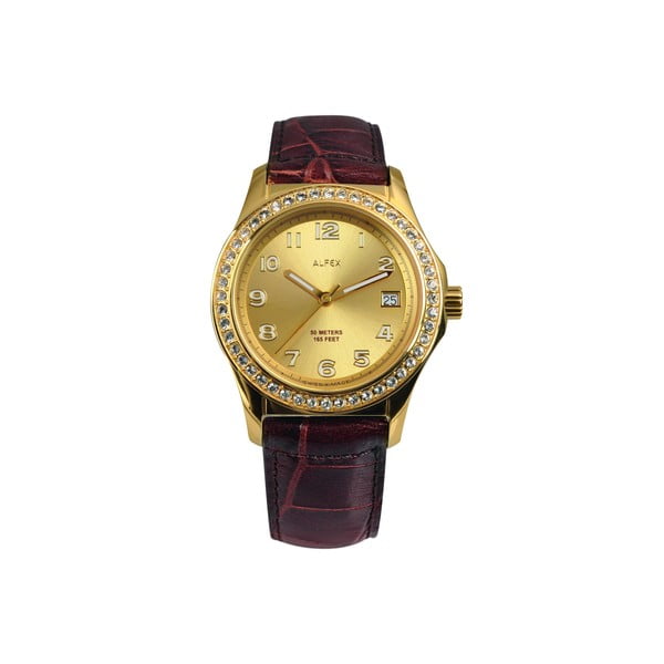 Dámske hodinky Alfex 56778 Yelllow Gold/Brown