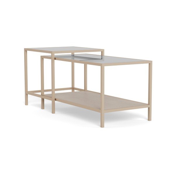 Sivé oceľové konferenčné stolíky v súprave 2 ks 50x90 cm Seaford – Actona-image-2