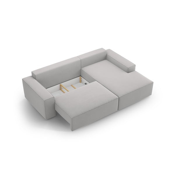 Svetlosivá rozkladacia rohová pohovka (pravý roh) Jodie – Micadoni Home-image-4