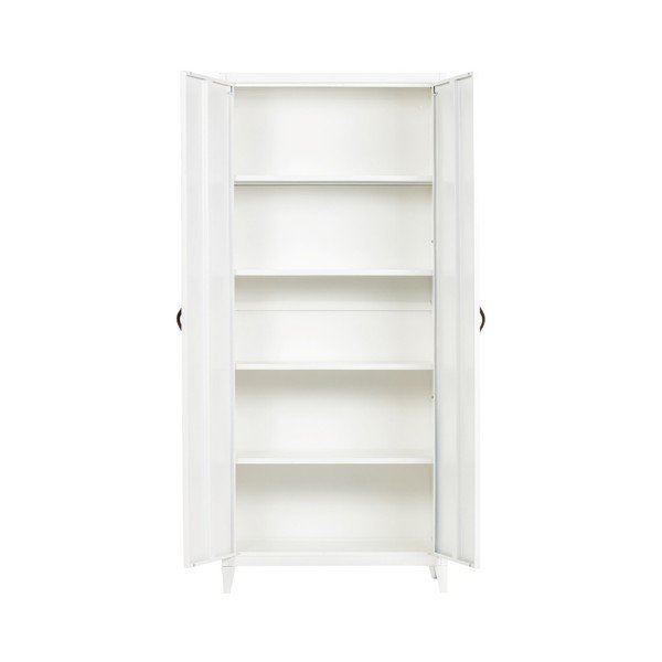 Biela šatníková skriňa WOOOD Brock, šírka 84 cm-image-2