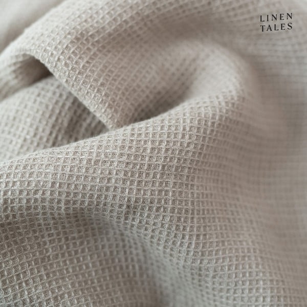 Vafľová ľanová osuška v prírodnej farbe 75x125 cm Natural Fine Waffle – Linen Tales-image-3