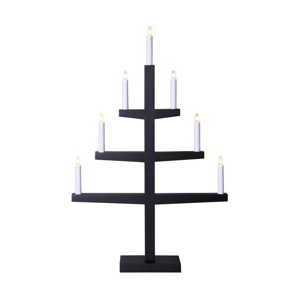 čierny Svietnik s LED svetielkami Trapp. výška 77 cm