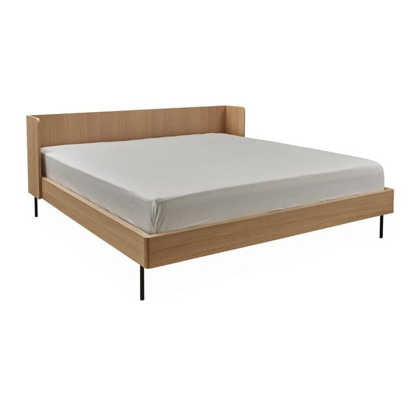 Dvojlôžková posteľ v dekore duba 160x200 cm v prírodnej farbe Wrap – Bonami Selection-image-2