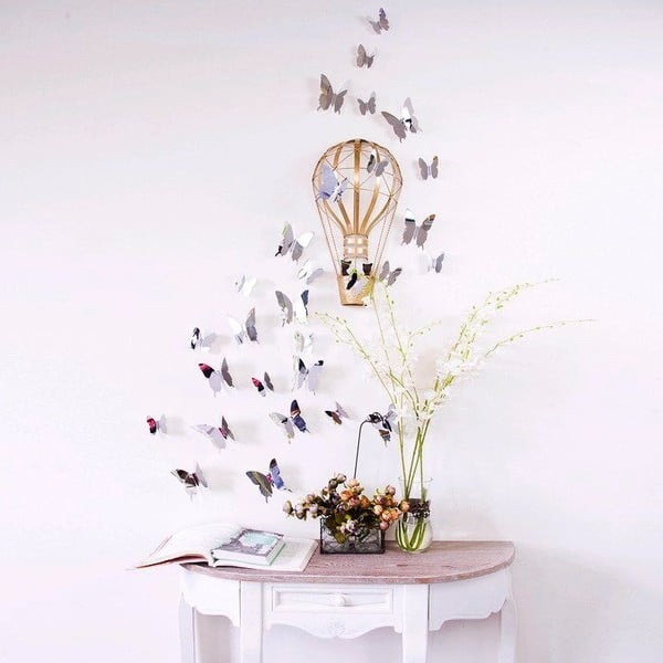 Sada 12 samolepiek s 3D efektom Ambiance Mirror Butterflies-image-1