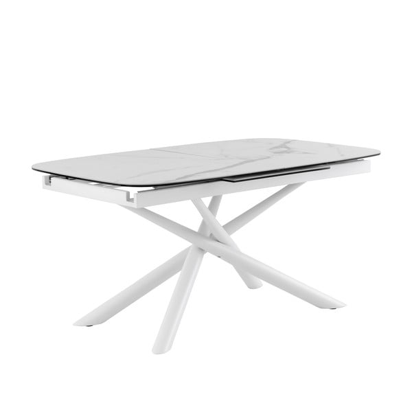 Bielosivý rozkladací jedálenský stôl sømcasa Ness, 160 x 95 cm-image-3