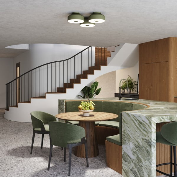 Zelené stropné svietidlo Blacko – Sollux-image-3