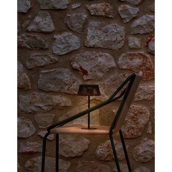 LED stolové/prenosné solárne vonkajšie svietidlo ø 11 cm Aldet – Kave Home-image-2