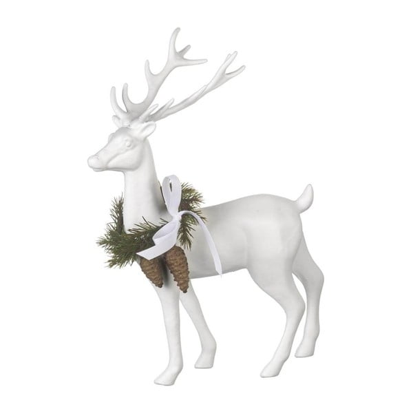 Dekorácia Reindeer White, 31x24x9 cm