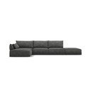 Sivá rohová pohovka (ľavý roh) Vanda - Mazzini Sofas
