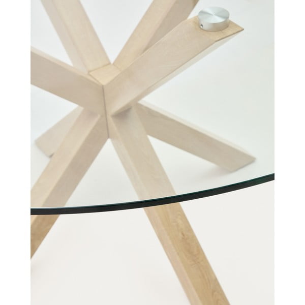 Okrúhly jedálenský stôl so sklenenou doskou ø 150 cm Argo – Kave Home-image-2