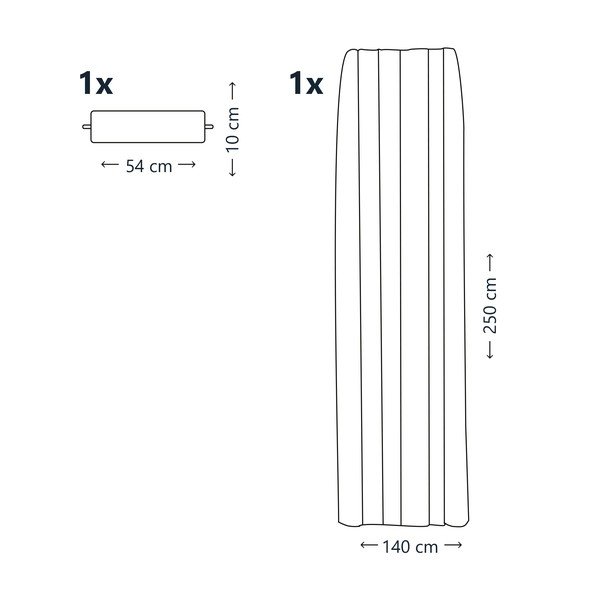 Béžový záves AmeliaHome Pleat, 140 x 250 cm-image-2