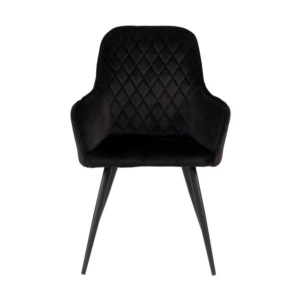 Čierne čalúnené jedálenské kreslá v súprave s podrúčkami 2 ks Harbo – House Nordic-image-2