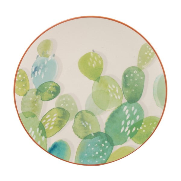Keramický tanier s motívom kaktusu Creative Tops, ⌀ 20 cm