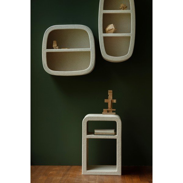 Béžový nočný stolík s poličkami Veda – Dutchbone-image-3