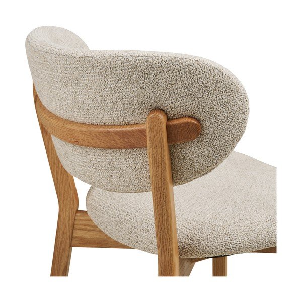 Béžová/v prírodnej farbe čalúnená jedálenská stolička Dunkirk – House Nordic-image-3