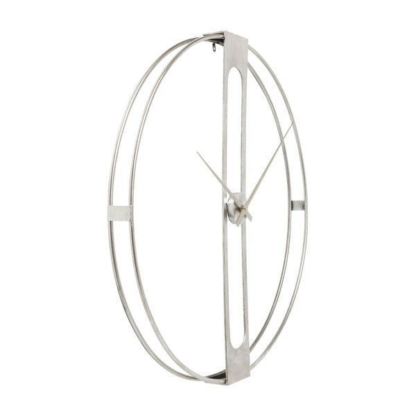 Nástenné hodiny v striebornej farbe Kare Design Clip, priemer 60 cm-image-3