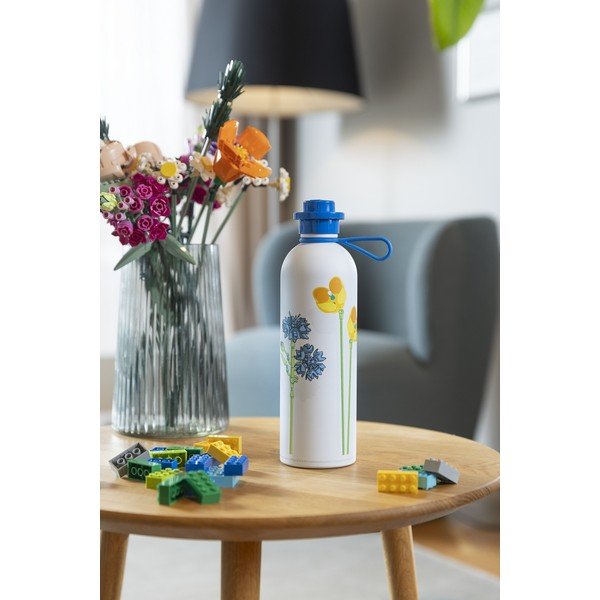 Biela/modrá detská termoska 560 ml Meadow Flowers – LEGO®-image-1