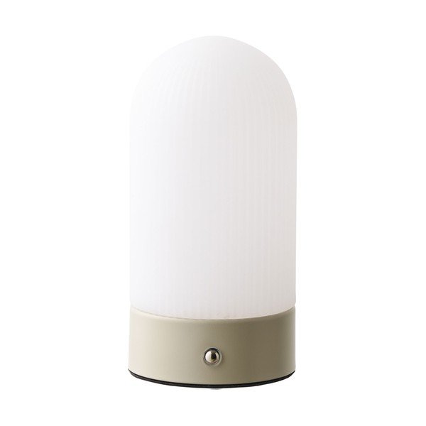 Biela/taupe kovová stolová lampa s plastovým tienidlom (výška  18 cm) Ashford – House Nordic