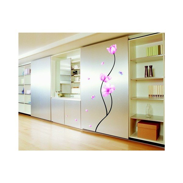 Sada samolepiek Ambiance Pink Flowers And Butterflies-image-2