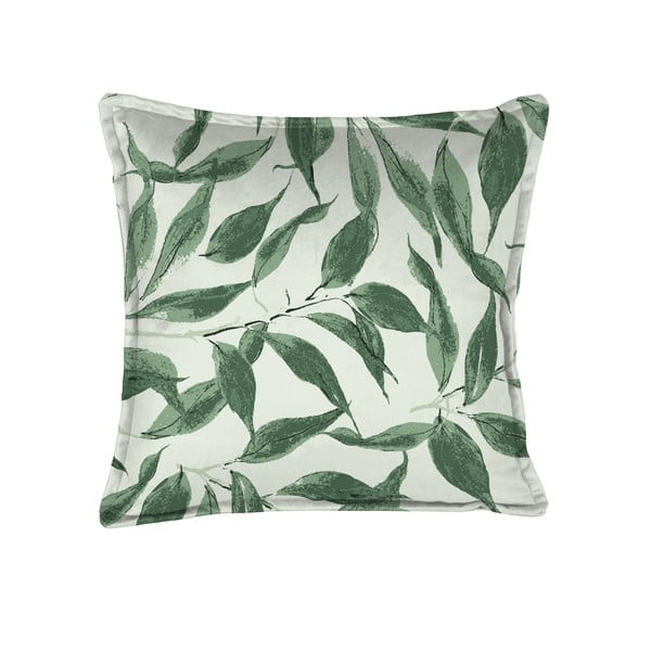 Zelený dekoratívny vankúš Velvet Atelier Sage Leaf, 45 x 45 cm
