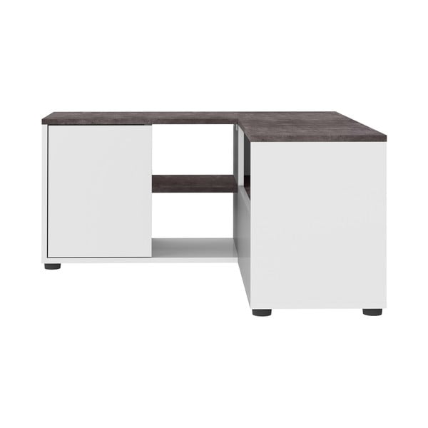 Sivo-biely TV stolík v dekore betónu 90x45 cm Angle – TemaHome-image-3