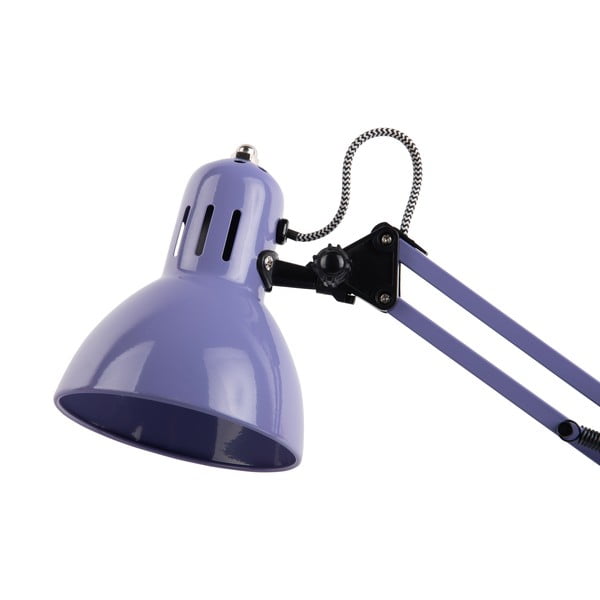Fialová stolová lampa s kovovým tienidlom (výška 52 cm) Funky Hobby – Leitmotiv-image-3