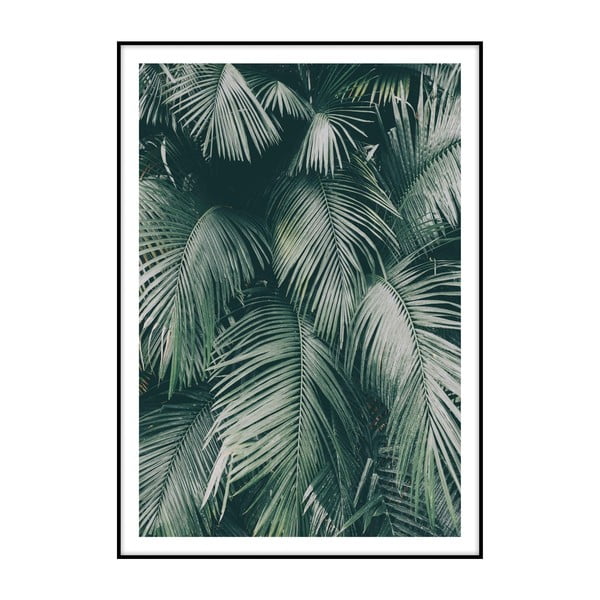 Plagát Imagioo Green Palm Leaves, 40 × 30 cm