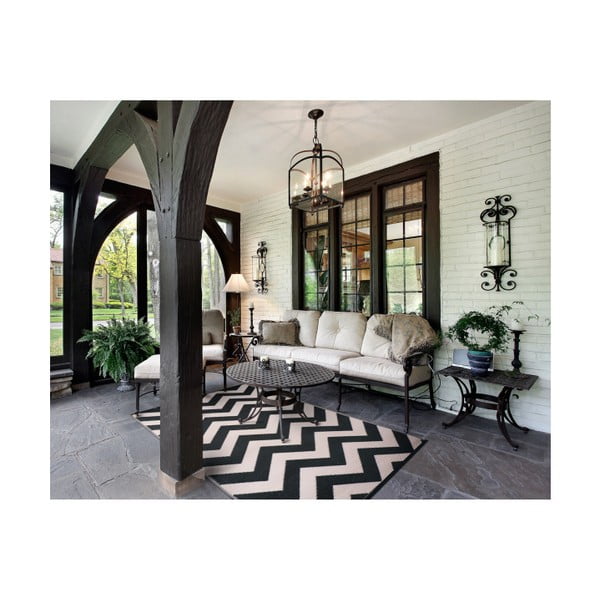 Čierno-béžový obojstranný vonkajší koberec Green Decore Tara, 120 × 180 cm-image-2