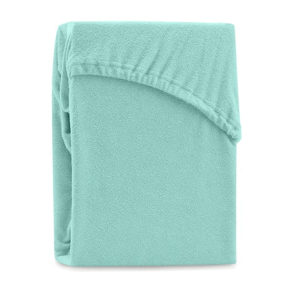 Mätovozelená elastická plachta s vysokým podielom bavlny AmeliaHome Ruby, 200 x 80-90 cm-image-1