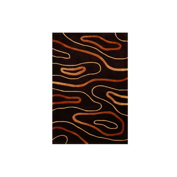 Ručne tkaný koberec Phoenix, 140x200 cm, čokoládový