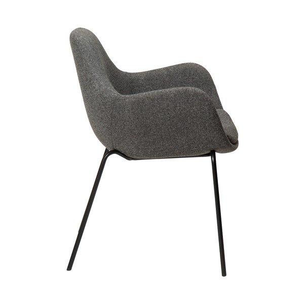Sivé kreslo z textílie buklé Zimmer – DAN-FORM Denmark-image-3