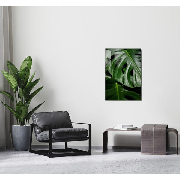 Sklenený obraz 70x100 cm Monstera - Wallity-image-1