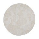Slonovinový ručne tkaný vlnený okrúhly koberec ø 160 cm Gigi – Flair Rugs