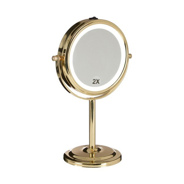 Kozmetické zrkadlo s osvetlením/zväčšovacie (zväčšenie 2x) ø 15 cm Cassini – Premier Housewares-image-3