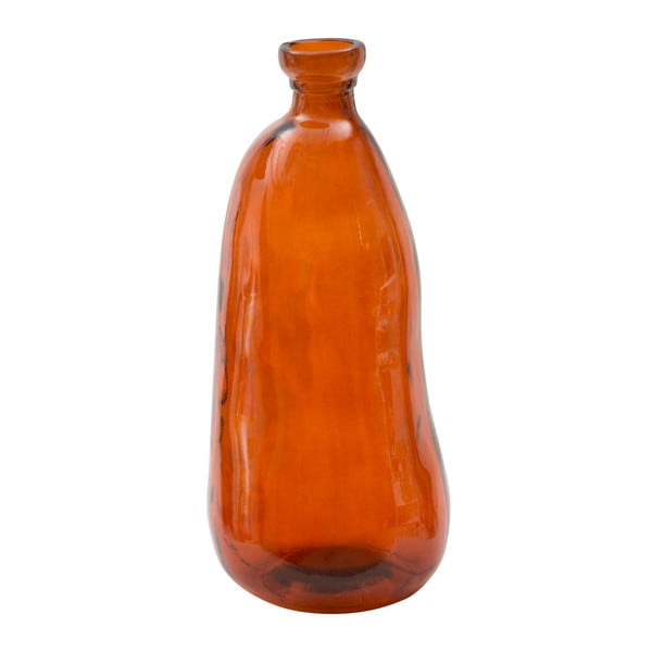 Oranžová váza z recyklovaného skla Mauro Ferretti Put, výška 51 cm