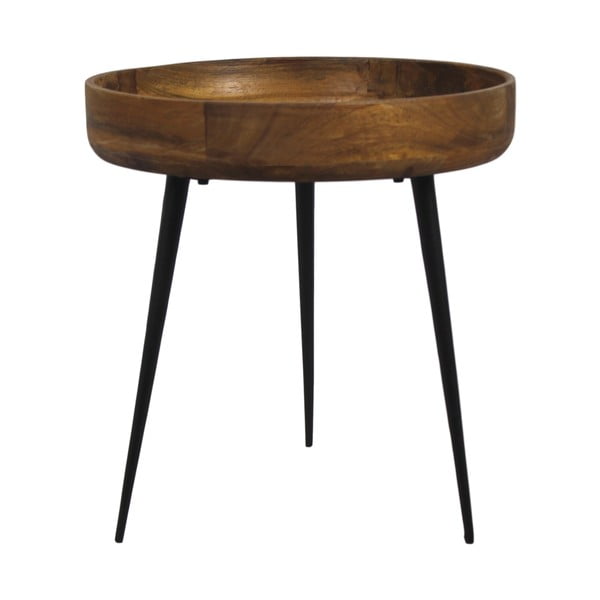 Príručný stolík z mangového dreva HSM Collection Ventura, ⌀ 40 cm