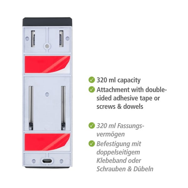 Nástenný plastový dávkovač mydla 0.32 l Istres – Wenko-image-4