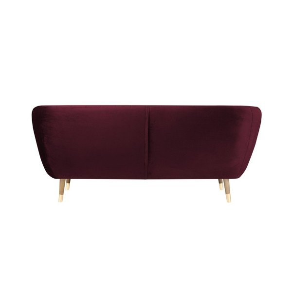Vínovočervená zamatová pohovka Mazzini Sofas Benito, 188 cm-image-4