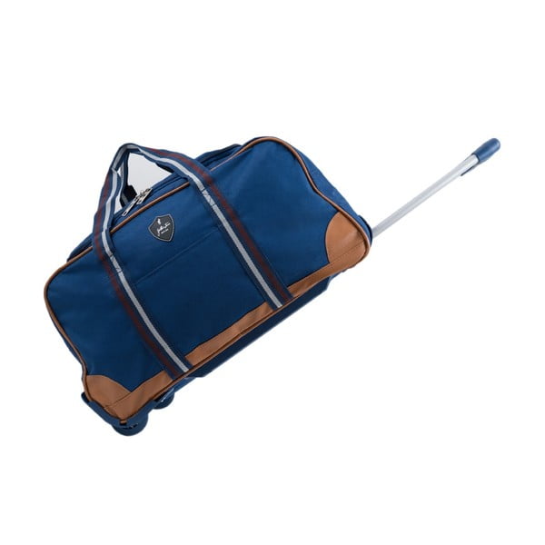 Modrá cestovná taška na kolieskach GENTLEMAN FARMER Sydney, 93 l
