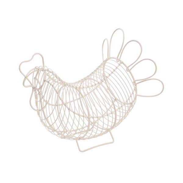 Biely kovový košík na vajíčka T&G Woodware Chicken