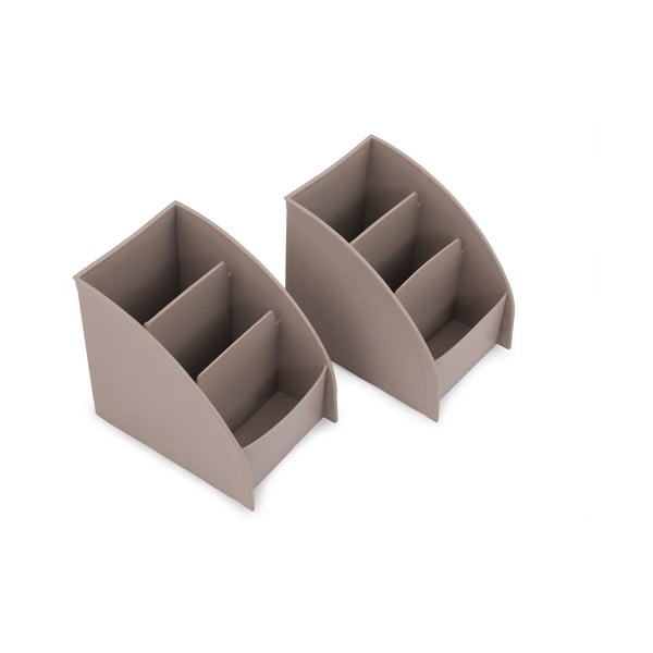 Béžový plastový kúpeľňový organizér na kozmetiku – Hermia-image-1