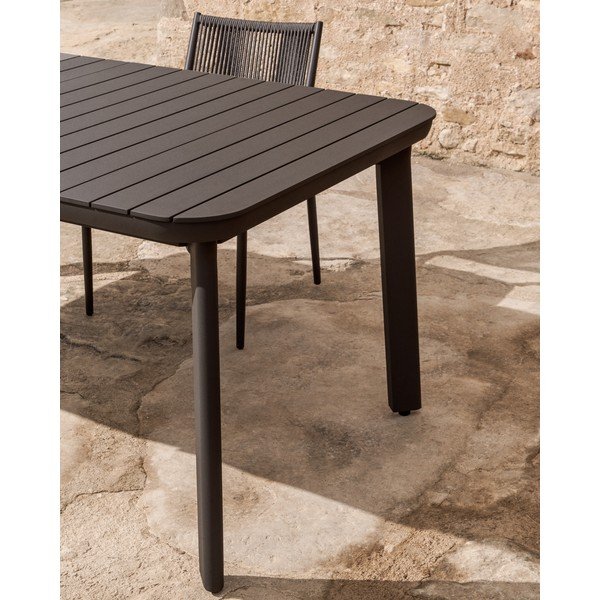 Kovový záhradný jedálenský stôl 100x185 cm Izola – Kave Home-image-4