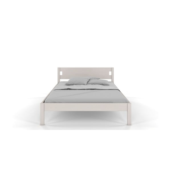 Biela dvojlôžková posteľ z borovicového dreva 180x200 cm Laxbaken - Skandica-image-1