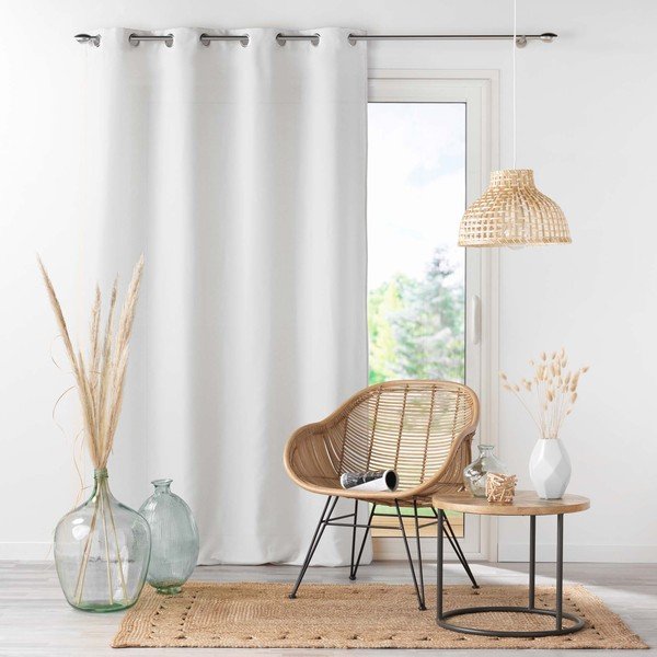 Biely záves z mikrovlákna 140x280 cm Absolu – douceur d'intérieur-image-3