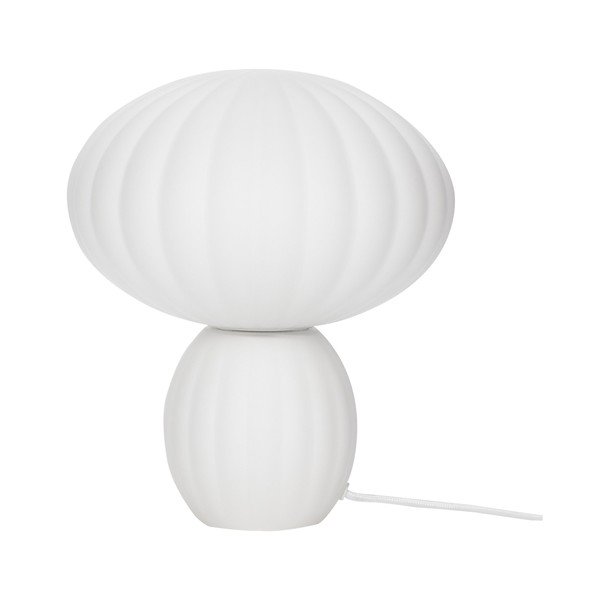 Biela sklenená stolová lampa (výška  28 cm) Kumu – Hübsch
