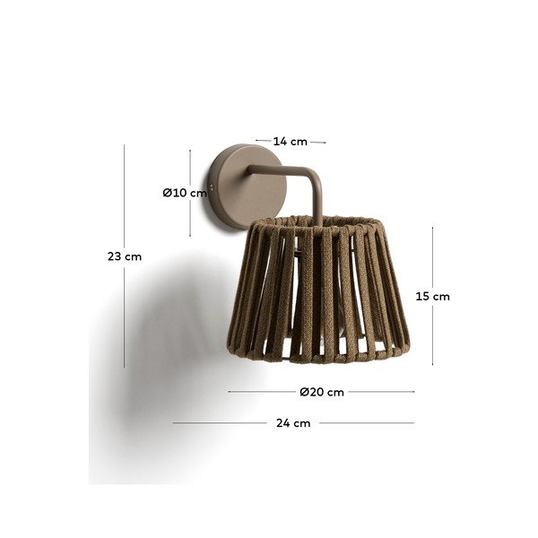 LED nástenné vonkajšie svietidlo so solárnym panelom (výška  23 cm) Aldet – Kave Home-image-4