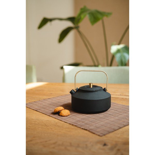 Čierna kanvica na čaj z liatiny so sitkom 1 l Shangdong – Bredemeijer-image-3