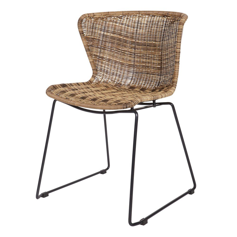 Z umelého ratanu záhradné stoličky v súprave 2 ks v prírodnej farbe Wings – WOOOD